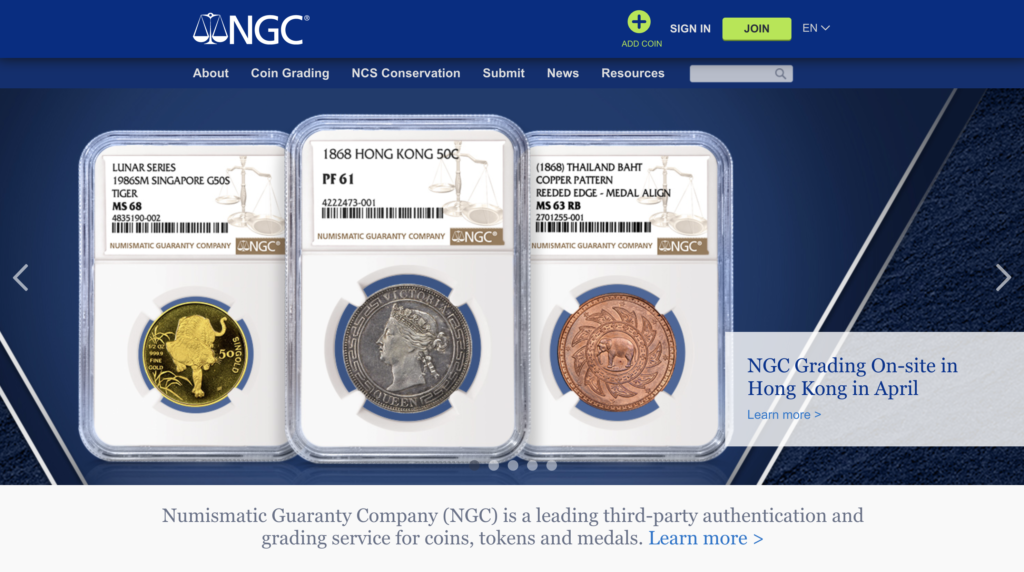 NGC（Numismatic Guaranty Corporation）