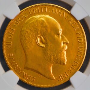 1902年 イギリス エドワード7世 5ソブリン NGC PF61MATTE
