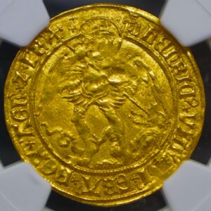 高鑑定 1509-26 イングランド エンジェル金貨 ヘンリー8世 MS62 大天使ミカエル